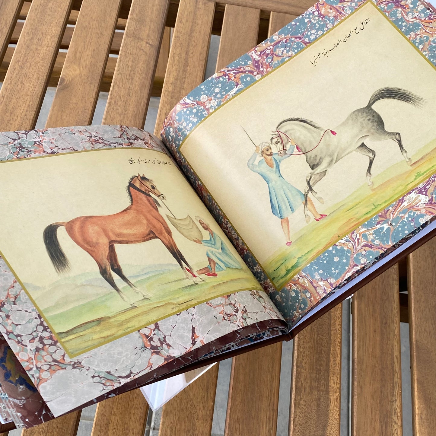 Turkish Reprint Manuscript Horse Book مخطوط تحفة الفارسين في أحوال خيول الجاهدين