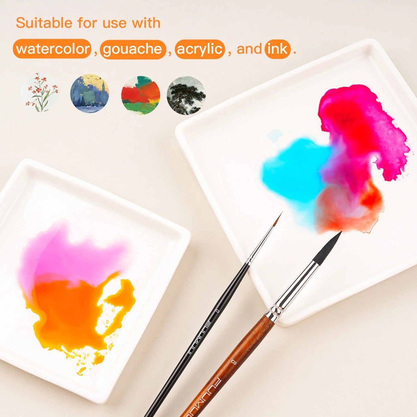 Ceramic Watercolor Palette with Lid (12 - well or 20 - well) - SOCO Store Fujairah