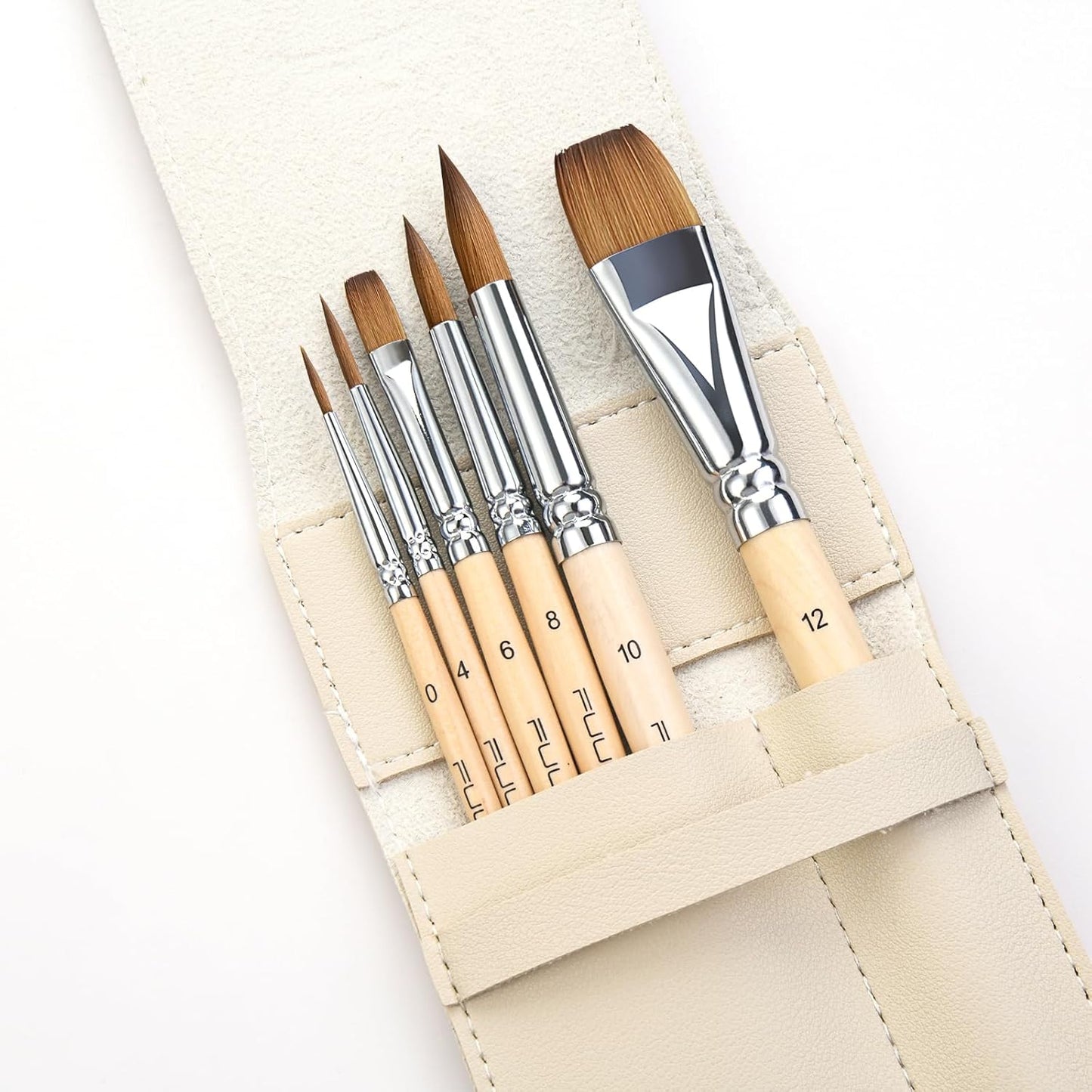 Fuumuui Sable Travel Watercolor Brushes (6 pcs)
