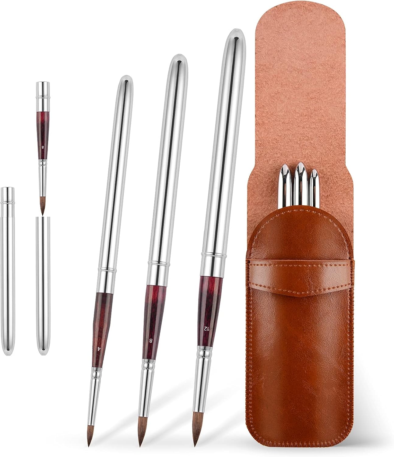 Fuumuui Sable Travel Watercolor Brushes (3 pcs)