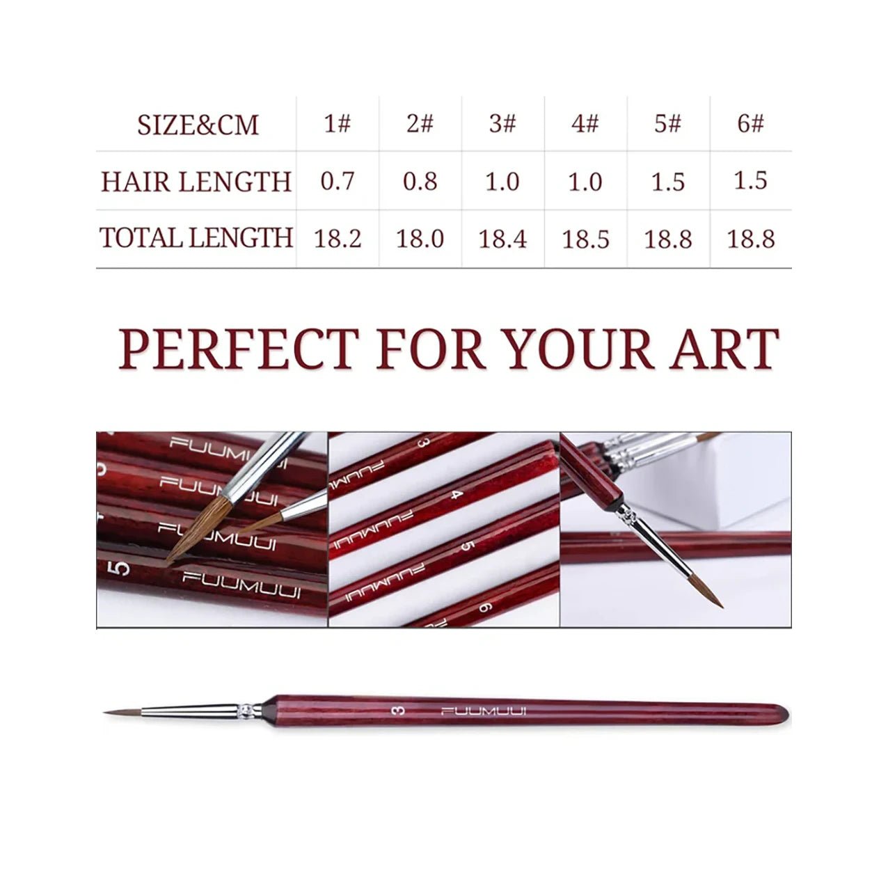 Fuumuui Professional Detail Brushes (6 pcs) - SOCO Store Fujairah