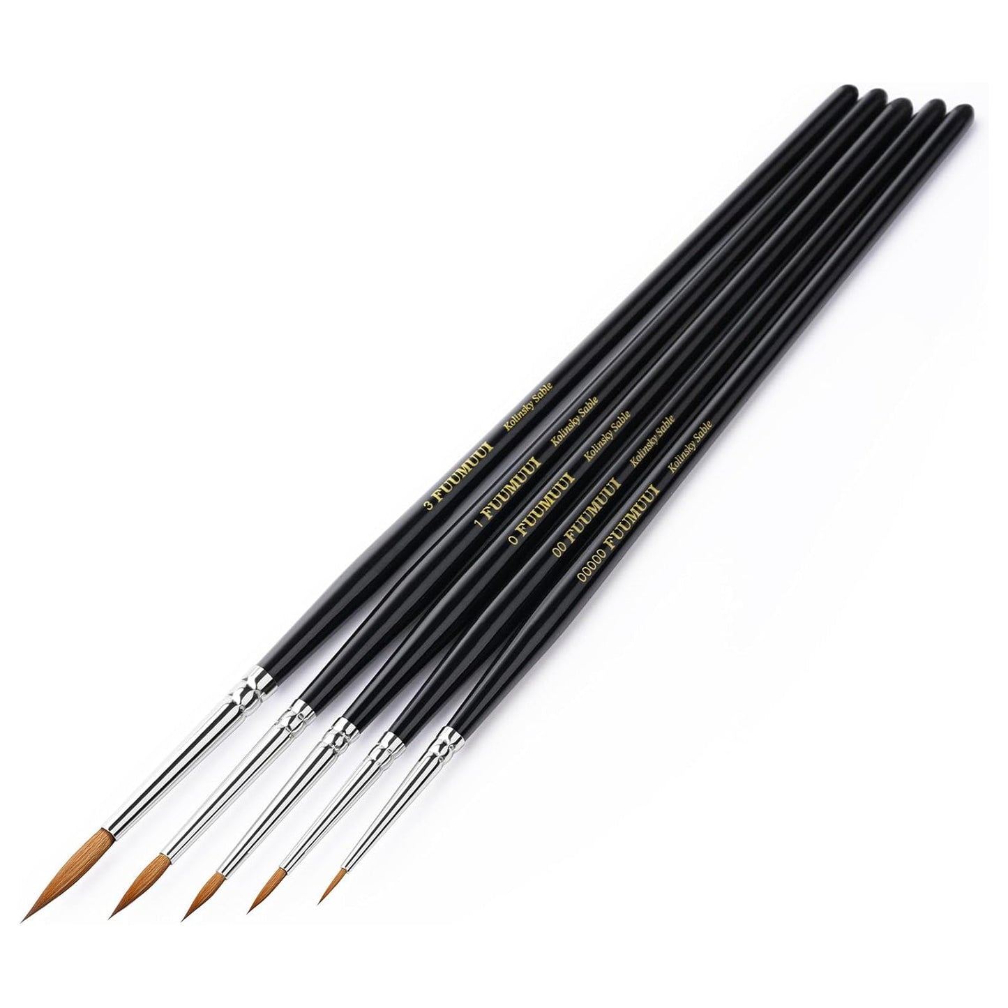 Fuumuui Professional Sable Detail Brushes (5 pcs) - SOCO Store Fujairah