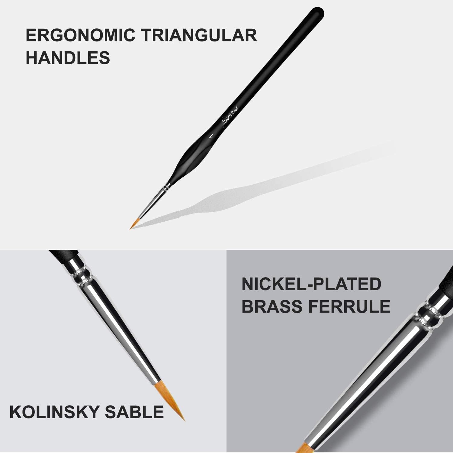 Fuumuui Professional Sable Detail Brushes (5 pcs) - SOCO Store Fujairah