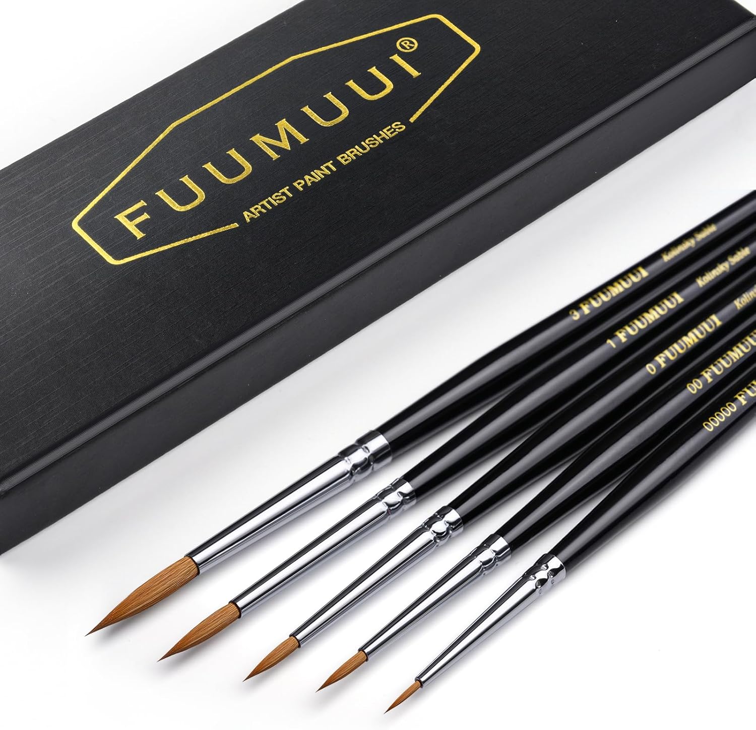 Fuumuui Professional Sable Detail Brushes (5 pcs) - SOCO Store Fujairah