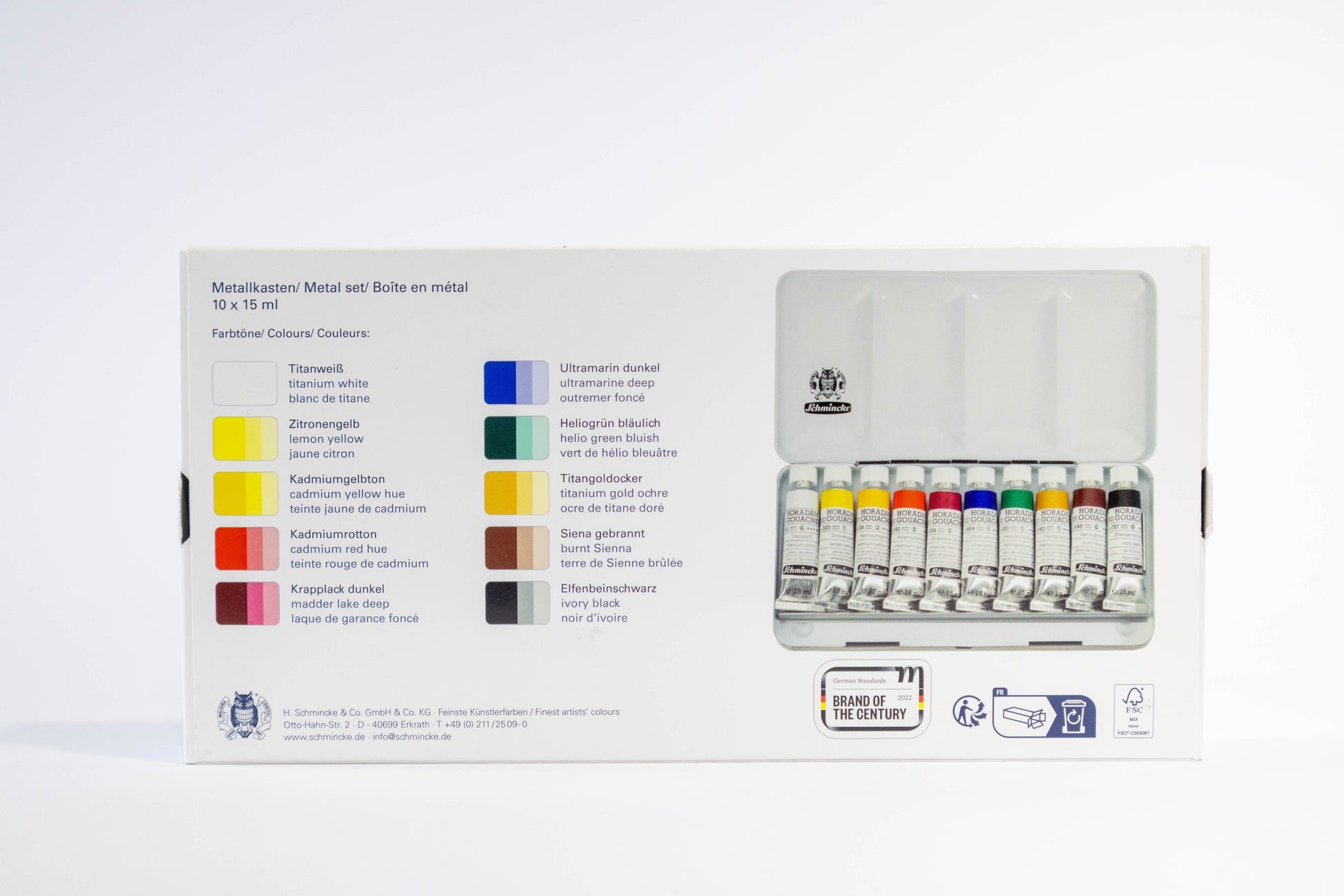 HORADAM GOUACHE – Metal Set 10 × 15ml - SOCO Store Fujairah
