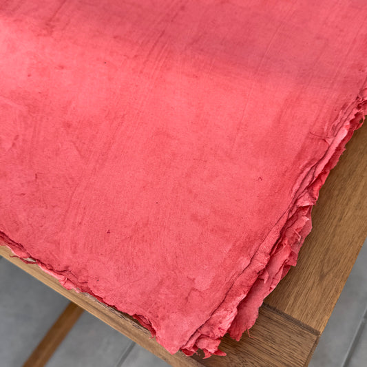 Red /Madder - Traditional Islamic paper from North India made from sunn hemp fibre - SOCO Store Fujairah
