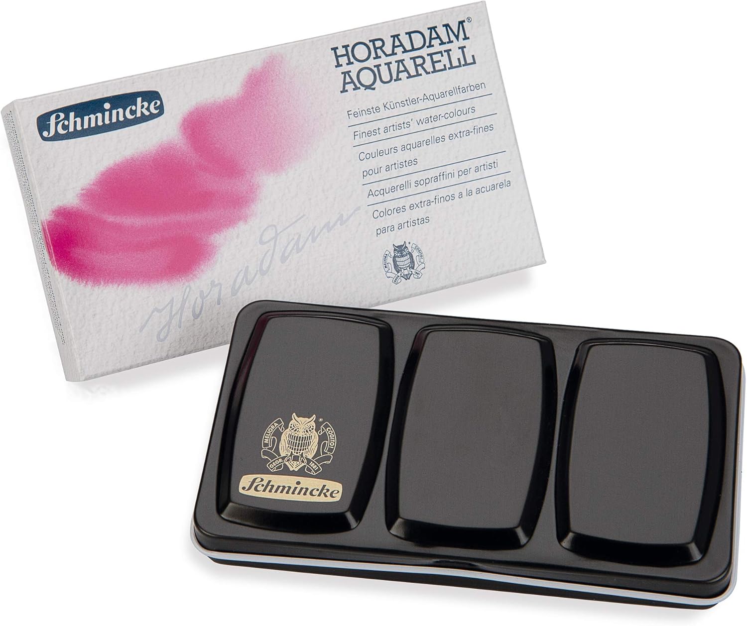 Schmincke Horadam 12 Half Pans and Brush - SOCO Store Fujairah